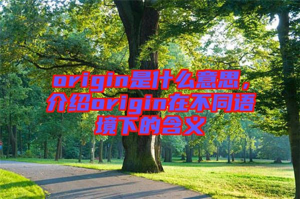 origin是什么意思，介紹origin在不同語(yǔ)境下的含義